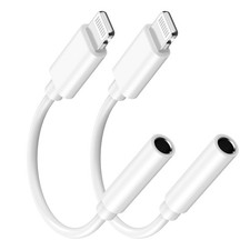 Apple MFi Certified Apple Lightning to 3.5 mm Headphone Jack Adapter, 2 Pack ...