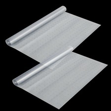 2 Rolls 27 Inches x 6 Feet Clear Plastic Floor Protector PVC Runner with Grip...
