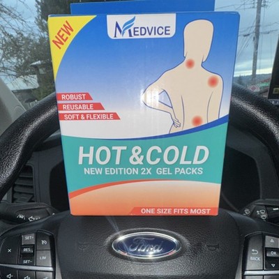 Medvice Hot & Cold Gel Packs MDV2CHPK Reusable Soft Flexible with Strap Blue