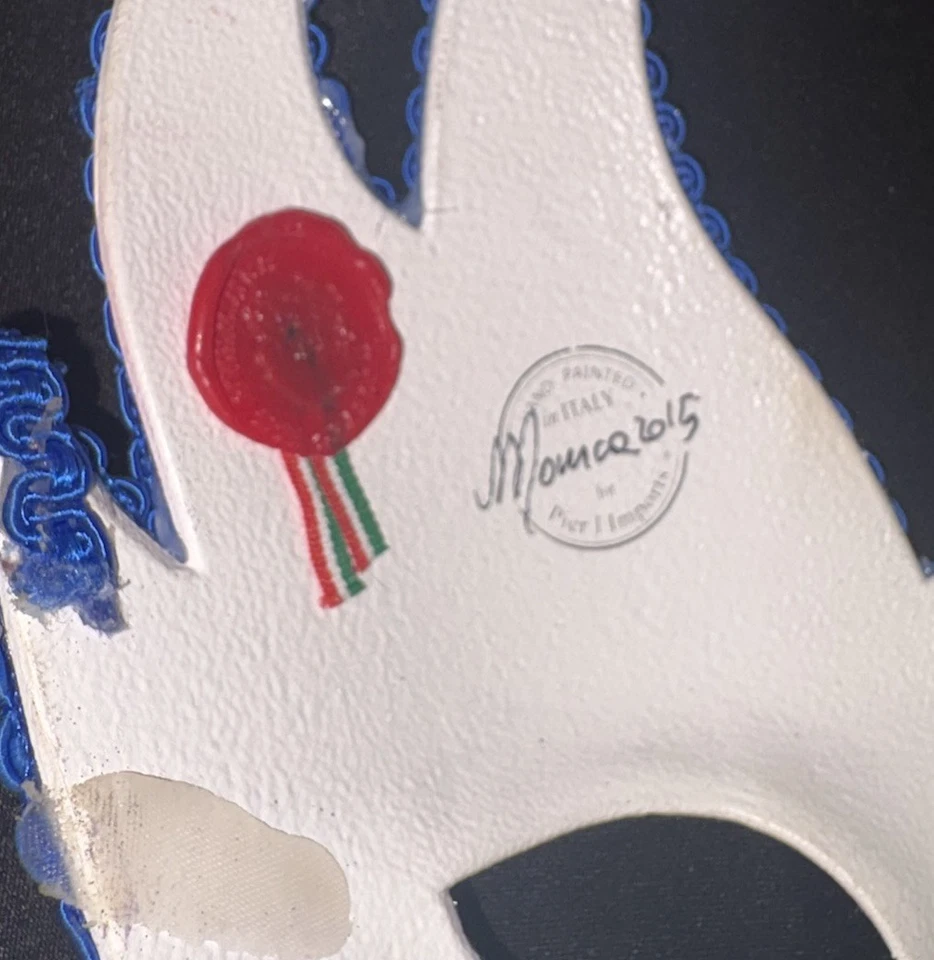 Pier One Imports~Decorative Masquerade Mask-Artist Signed-mint Condition - Image 3 of 3