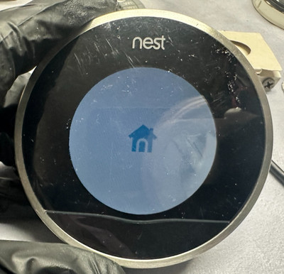 Google Nest 2nd Gen Learning Smart WiFi Thermostat Stainless Steel-USED/WORKS