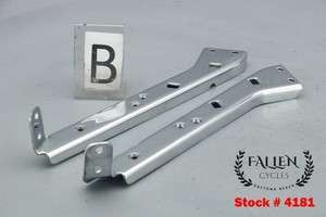 2007 Harley Street Glide Saddlebag Support Mount Bracket Set CHROME #4181
