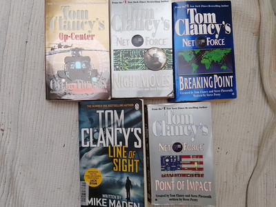 5xTom Clancy ENGLISCH Net Force OP-Center Jack Ryan Night Moves Line of Sight