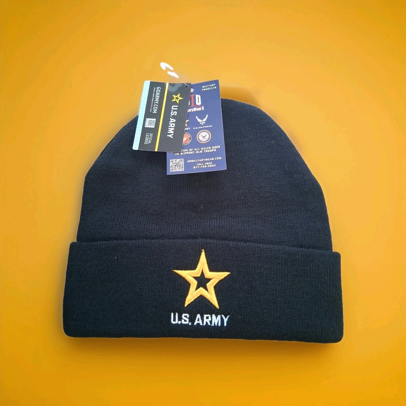 U.S. Army Black Adult Beanie Hat OSFM