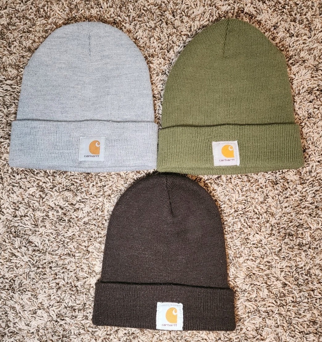 Carhartt Beanie Winter Hat Cap Lot Bundle Of (3) Multiple Colors