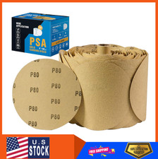 S SATC 100 PCS 6" PSA Sanding Discs 80 Grit Adhesive for Drill, Aluminum Oxide 0.30 per gallon