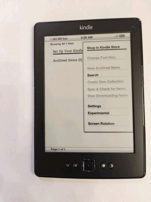 Amazon Kindle 4th / 5th Generation eReader, 2GB, Wi-Fi, 6in, Black, D01100