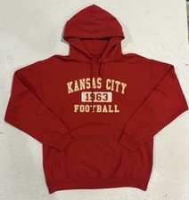 Vintage Kansas City Chiefs Sweatshirt Hoodie Mens Large Red Football NFL