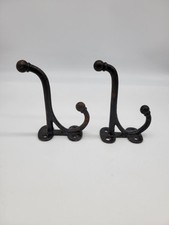 Vintage 5-3/4" Cast Iron Wall Hooks Coat Hooks