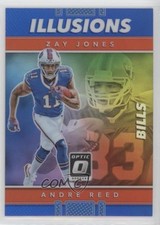 2017 Donruss Optic Illusions Blue Prizm 48/149 Andre Reed Zay Jones #4 HOF 7p8