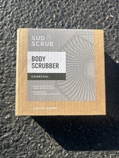 Sud Scrub  Antimicrobial Silicone Body Scrubber, Charcoal, Exfoliating Brush