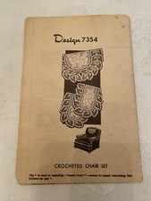 1946 HOUSRHOLD ARTS Crochet Chair Set Design 7354 4-Fold Leaflet