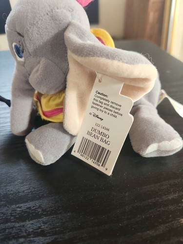 Walt Disney World 7" Dumbo Mini Bean Bag-Beanie Plush NWT - Picture 13 of 14