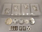 Lot of Mixed Fractional Silver Bullion Rounds- Over 2 Troy Oz of .999 Silver