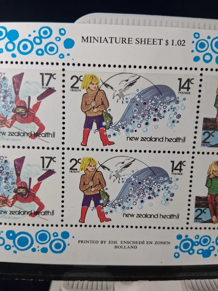 世界邮票 - 新西兰健康 - 海洋、钓鱼、码头 - SC #B108- A - 全新邮票 — 第 4/4 张图片