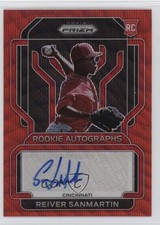 2022 Panini Prizm Rookie Red Wave 52/75 Reiver Sanmartin #RA-RS Auto 11bi