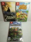 Nintendo Switch Zelda Breath of the Wild Animal Crossing New Horizons Minecraft