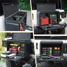 Rear Door Tailgate Storage Box For 2007-2025 Jeep Wrangler JK JL Trunk Car Parts