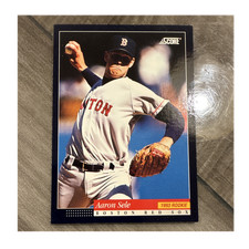1993 SCORE Aaron Sele Boston Red Sox #561 Rookie Base Set MLB Baseball Card. rookie card picture
