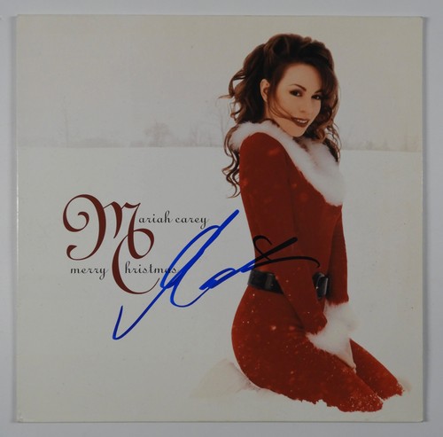 Mariah Carey JSA  Signed Autograph Album Vinyl Record Merry Christmas