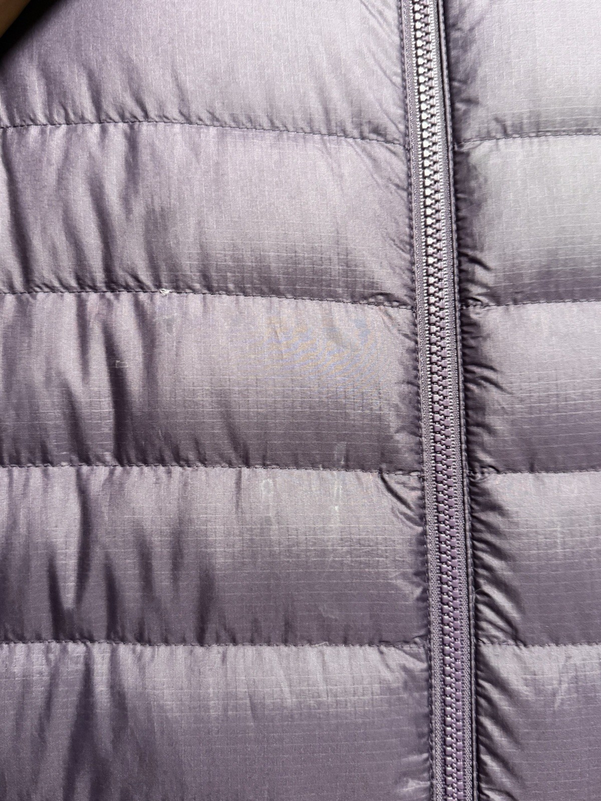 Patagonia Jacket Womens XL Purple Goose Down Sweater Puffer Full Zip 84683 HOLE thumbnail 5