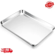 Cookie Sheet for Baking, 18”x13” Stainless Steel Baking Sheet Pan for Oven Large