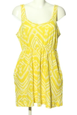 H&M Robe d’été Dames Robe T EU 38 jaune primevère-blanc style décontracté - Photo 1/4