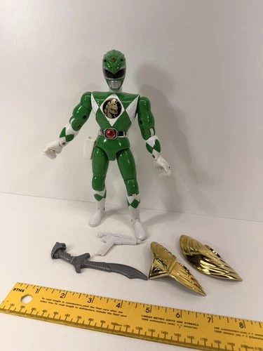 1993 Bandai Mighty Morphin Power Rangers Green Ranger 8" Action Figure Vintage
