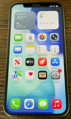 Unlocked Apple iPhone 12 Pro - 128GB Gold - Face ID Issue - 81% Batt - Crck Lens