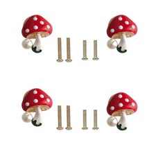 Mushroom Shapes Drawer knobs,4 Pieces Single Hole Pulls Handles Knob,Door Han...