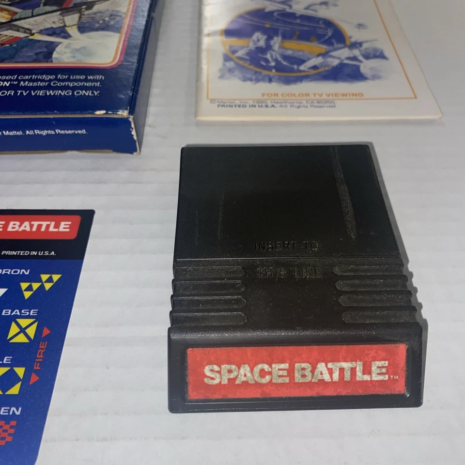 Space Battle Mattel Intellivision VTG 1979 Manual Overlays Tested Video Game Toy - Image 3 of 4