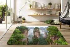 3D Mountain Trees Fog NAO8822 Game Rug Mat Elegant Photo Carpet Mat Fay