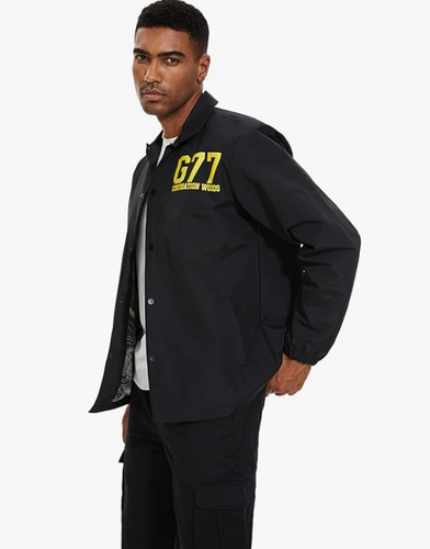 Conurbation Men's Lightweight Waterproof Rain Jacket Windbreaker - XL - Black