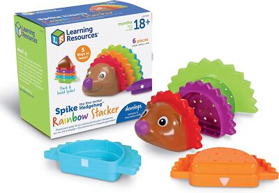 Learning Resources LER9105 Spike The Feinmotor Igel Regenbogenstapler, Stapel