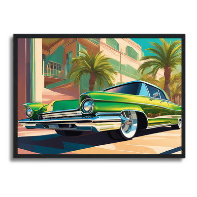Auto Poster gerahmtes Wandbild Fahrzeug Man Cave Bild A4 - A1 Wohndeko Design