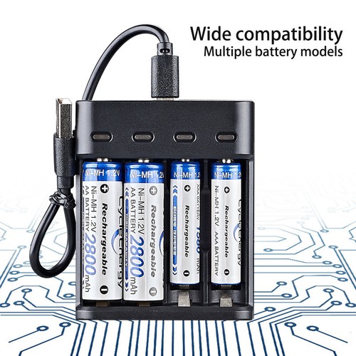 Intelligent Battery Charger 4 Slot For AA AAA NI-MH Rechargeable Batteries Box - Picture 6 of 20