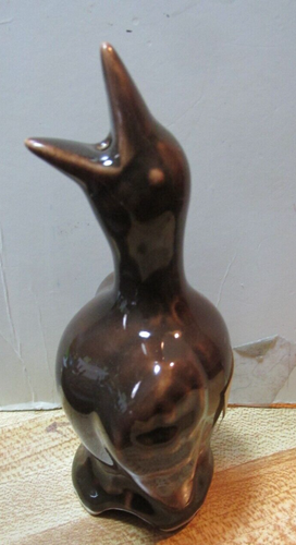 VTG 4" BROWN CERAMIC PIEBIRD VENT FUNNEL WHISTLE UNBRANDED