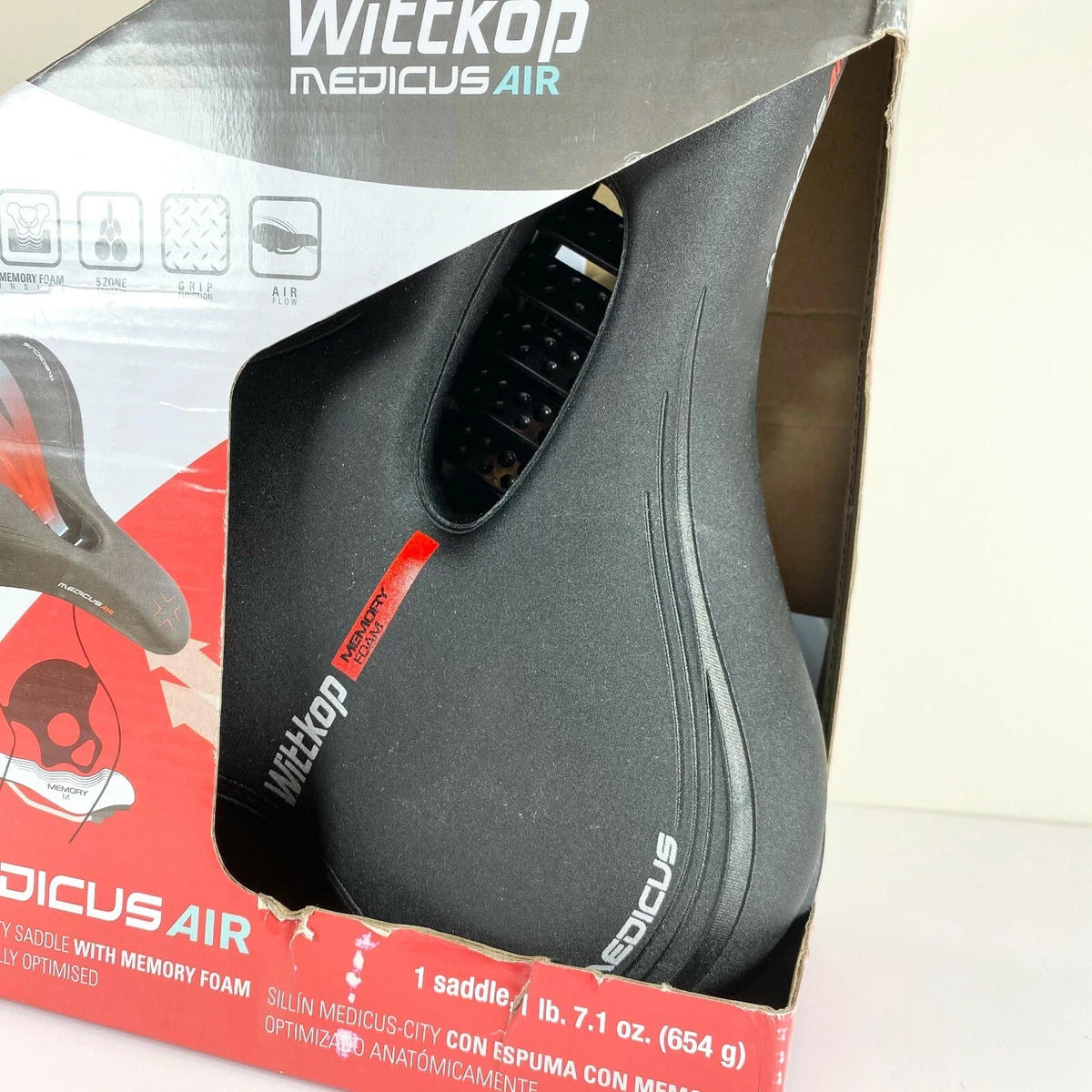 Wittkop Medicus Air Saddle Bicycle Bike Seat Memory Foam w Air Flow Men Women