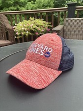 Vineyard Vines Pink Striped Blue Whale Women s Baseball Cap hat Snapback