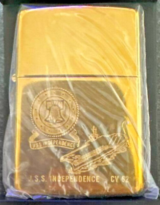 Zippo USS Independence CV-62 Lighter, Military Commemorative Zippo USS Independence CV-62 Lighter, Military Commemorative