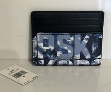 Michael Kors Cooper Graphic Logo Blue Tall Card Case