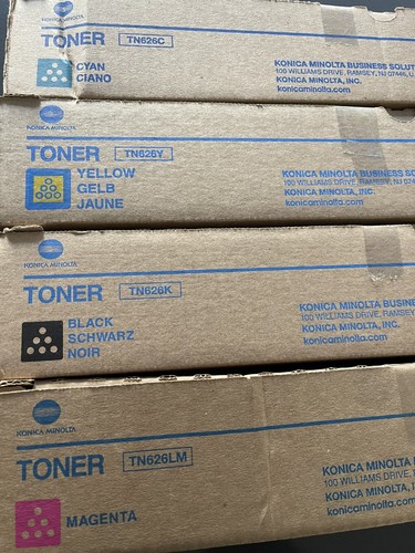 Genuine Konica Minolta TN626Y TN626C TN626K TN626LM Toner Cartridge - 第 1/7 張圖片
