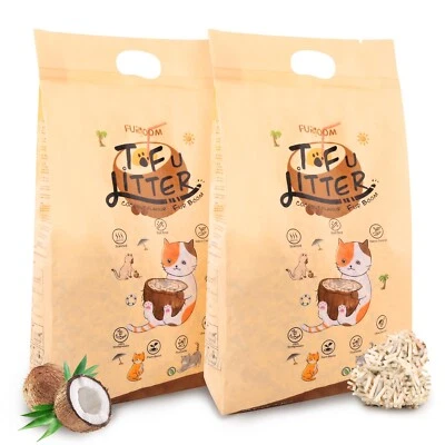FurBoom Tofu Cat Litter 2.4kg/6L (Duo Pack) Coconut Flavour