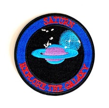 Embroidered Patch Saturn Explore the Galaxy NASA Outer Space Planets Iron-on/Sew