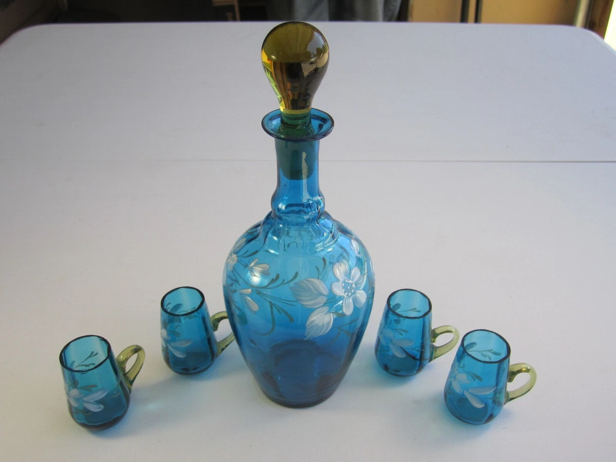 Blue Collectible Decanters 1900-1919 Time Period Manufactured for