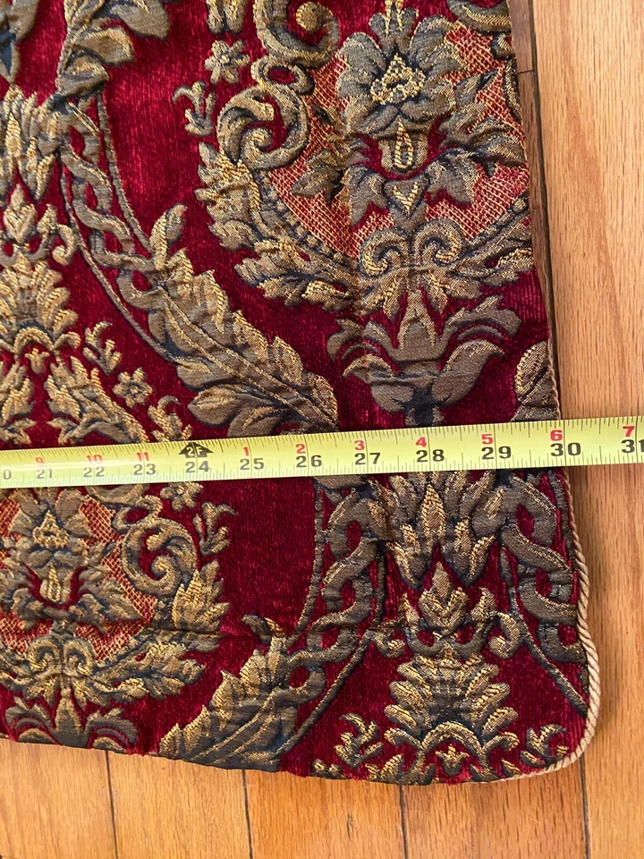 CROSCILL IMPERIAL EMPRESS Standard PILLOW SHAM Red Gold Brocade CHENILLE 25x30 - Image 3 of 4