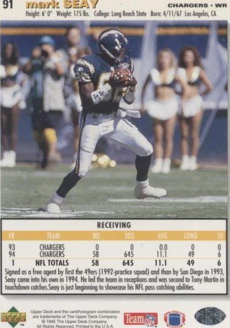 1995 Upper Deck Collector's Choice Mark Seay #91 for sale | eBay 1995 Upper Deck Collector's Choice Mark Seay #91 for sale | eBay