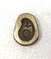 Vintage Bronze Jewelry Die Mold/Mould India Hand Engraved For Jewellery Making