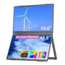 UPERFECT 15.6" 1920x1080 Dual Monitor Portable Gaming Monitor Laptop PC Screen