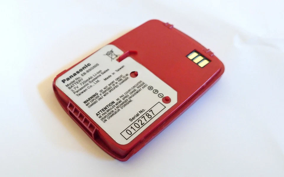 Panasonic EB G50, ROJO, Batería de Repuesto Original Panasonic MODELO EB-BSG50S Foto 3 de 4